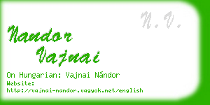 nandor vajnai business card